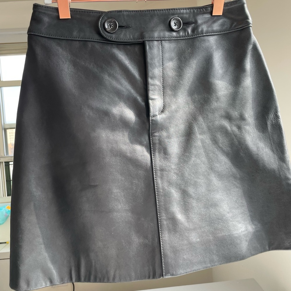 Banana Republic Genuine Leather Mini Skirt